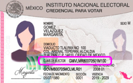 Ejemplo Clave de Elector